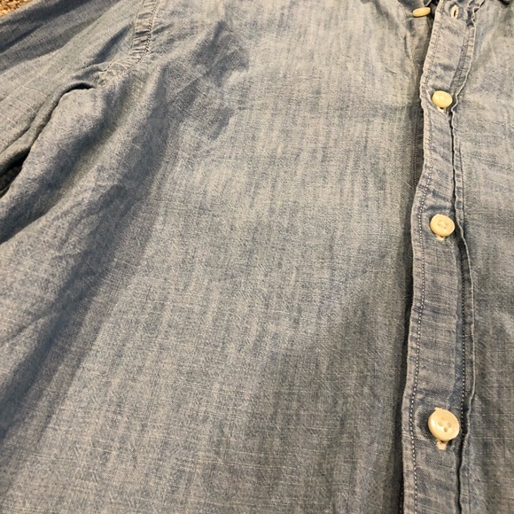 H&M Light Wash Jean Button Down - Picture 2 of 4